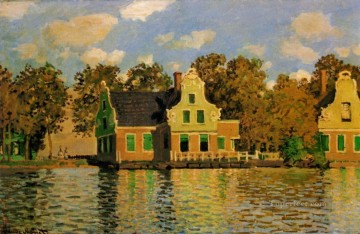 ザーンダムのザーン川沿いの家々 クロード・モネ Oil Paintings